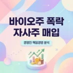 이규호 부회장 자사주 매입! 바이오주 폭락 속 책임경영과 주가 전망