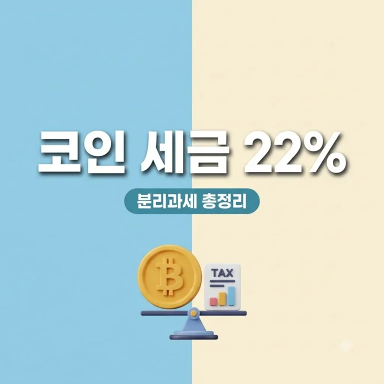 "세금만 22% 낸다고?" 내년부터 코인 차익 22% 분리과세, 진짜 신경 써야 할 3가지..