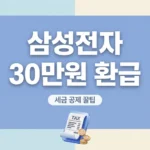 삼성전자 30만원 환급 세금 공제 팁.. 몰라서 못 챙긴 숨은 돈 찾아가는 방법?