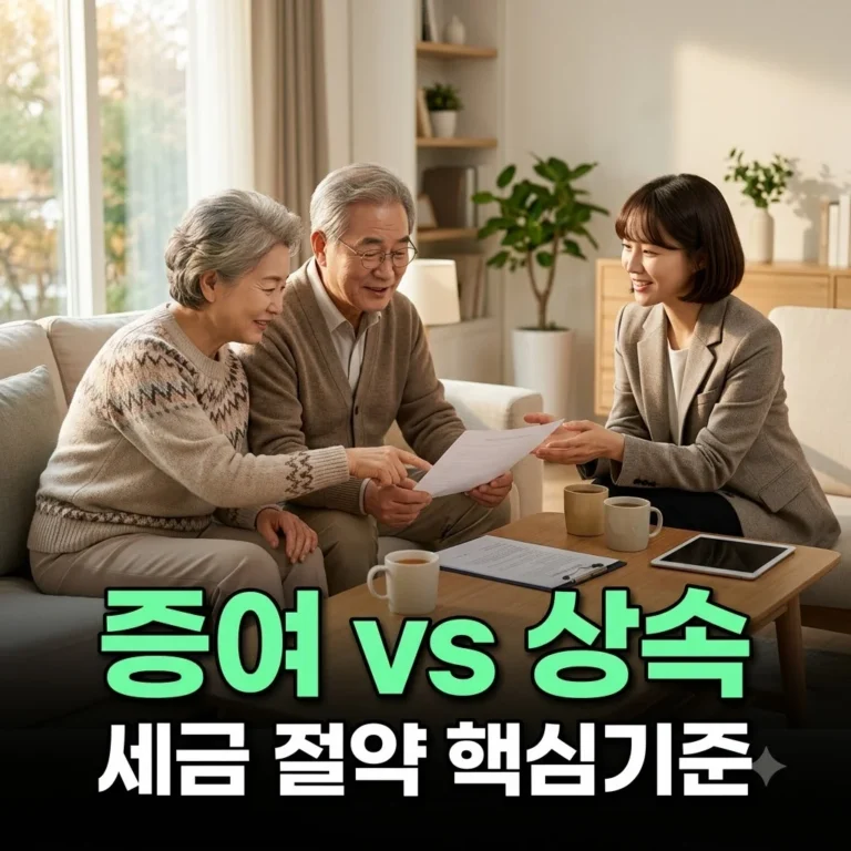 부모님 집 증여 vs 상속 유리한 기준과 세금 절세 전략 6 부모님 집 증여 vs 상속 유리한 기준과 세금 절세 전략