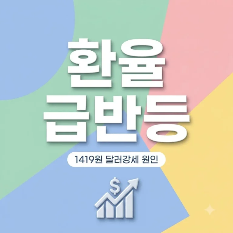 환율 1,419.4원 급반등! 달러 강세 원인과 증시 전망 총정리