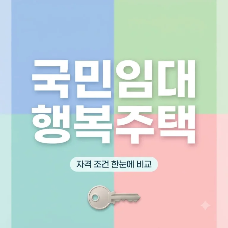 국민임대 vs 행복주택 차이점 비교! 자격 소득 거주기간 총정리