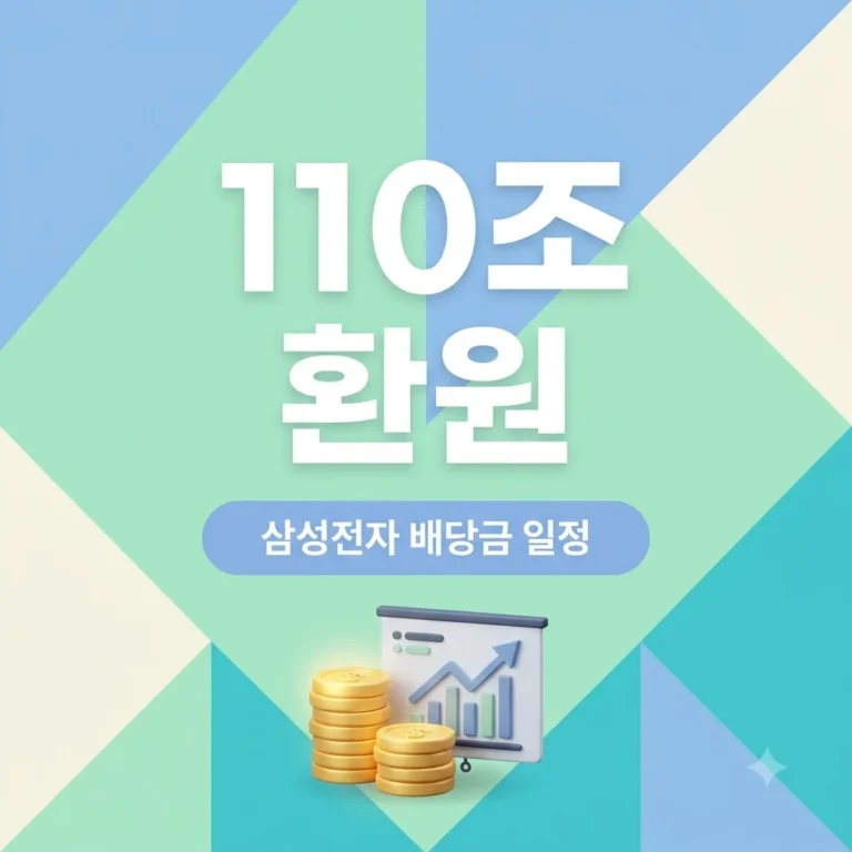 삼성전자 110조 주주환원 발표! 배당금 일정 및 주가 전망 정리