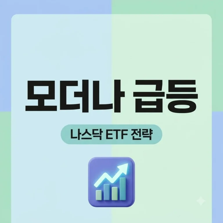 모더나 200% 상승! 나스닥 ETF 투자 수혜주 및 실전 대응 전략