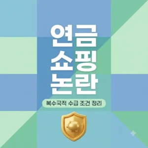 복수국적 연금 쇼핑 논란 핵심 실태와 기초연금 수급 조건 비교