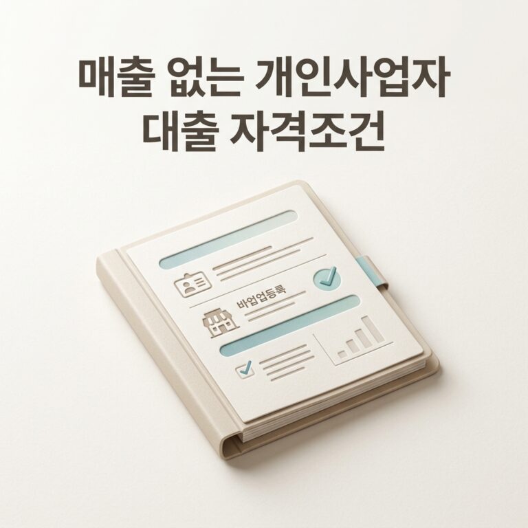 ai thumbnail minimal 매출 없는 개인사업자 대출 자격조건 1790614523