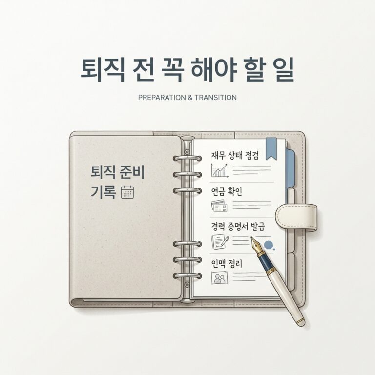 ai thumbnail minimal 퇴직 전 꼭 해야 할 일 1790614896
